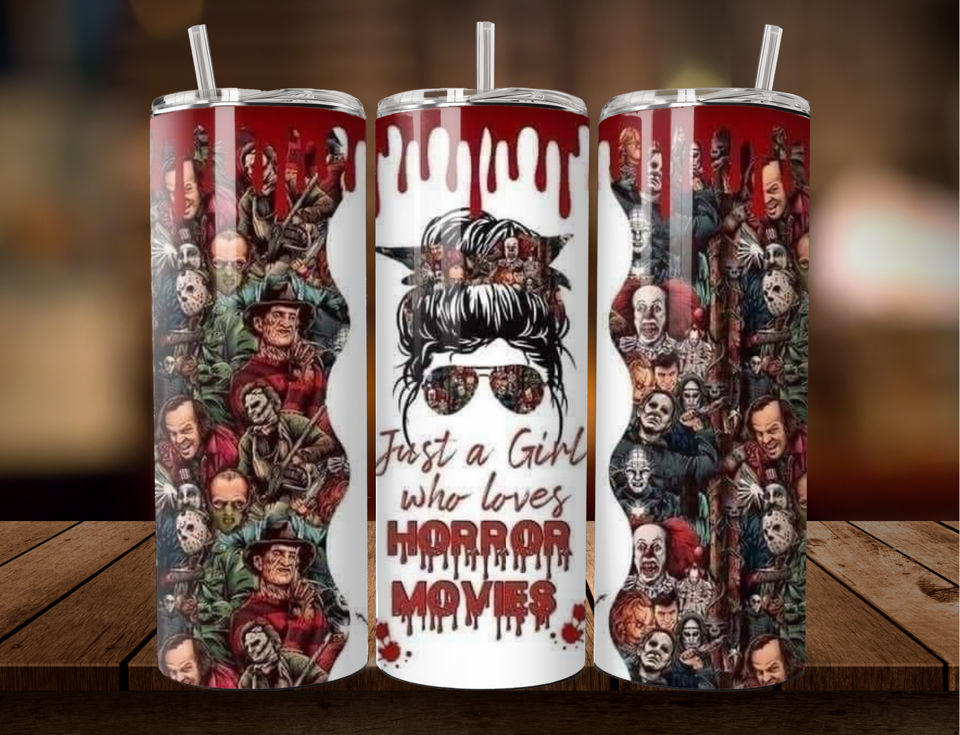 20 OZ Tumbler - Just a Girl Who Loves Horror Movies