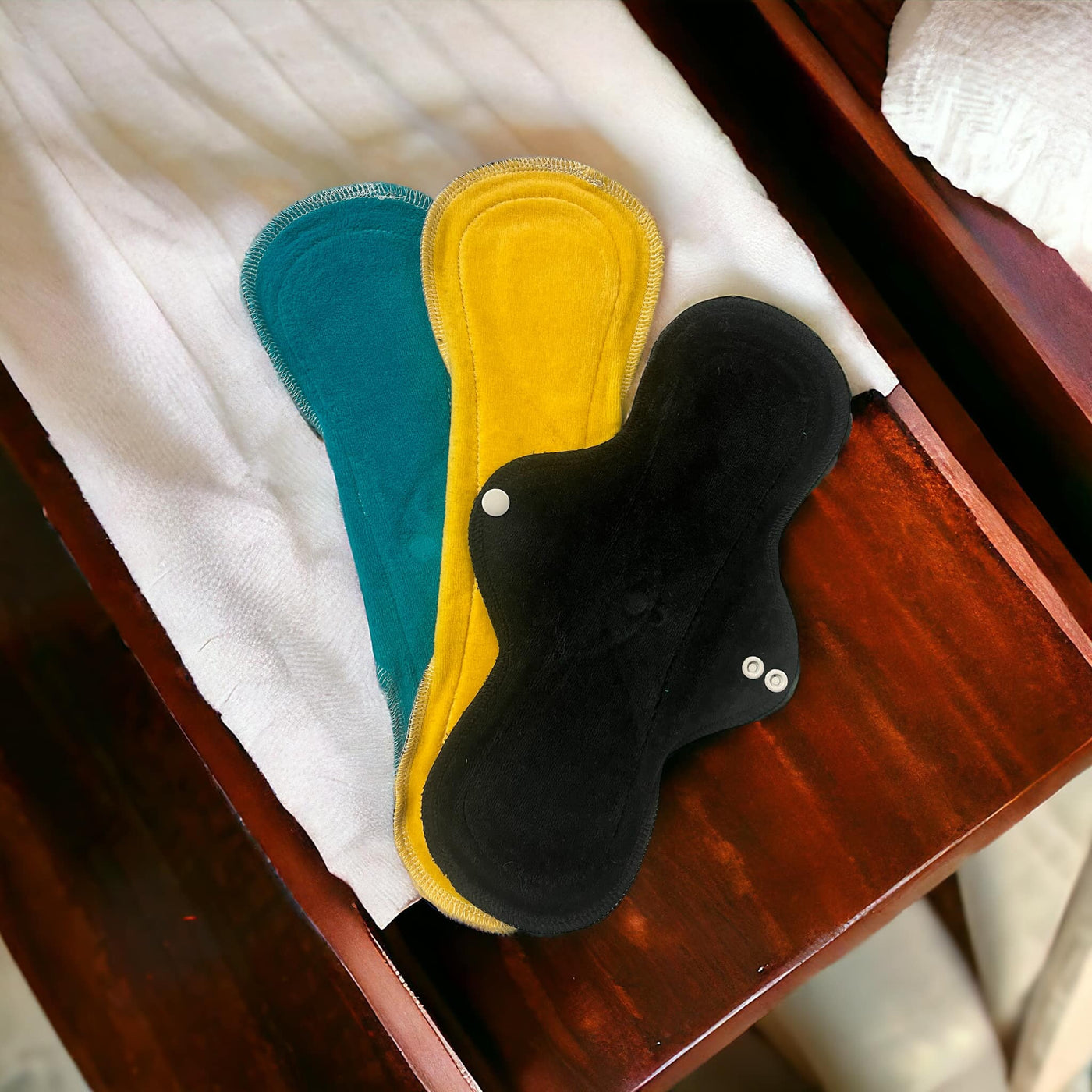 3 pad kit - Cotton Velour Topped, Washable Cloth Pad
