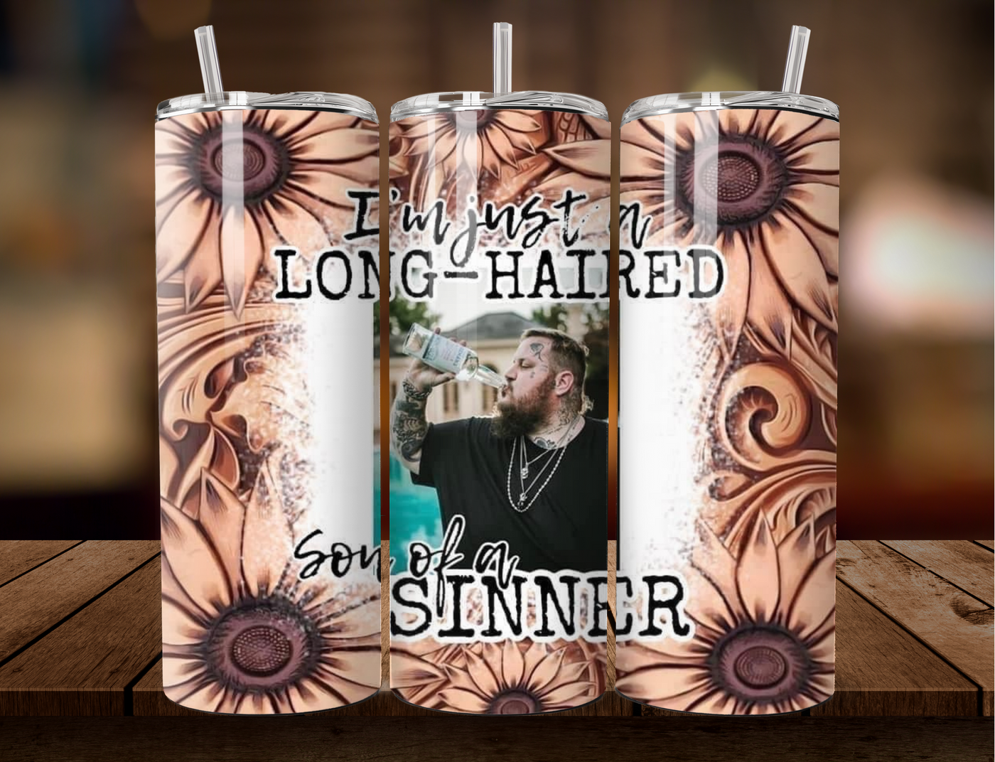 20 OZ Tumbler - Long Haired Son Of A Sinner