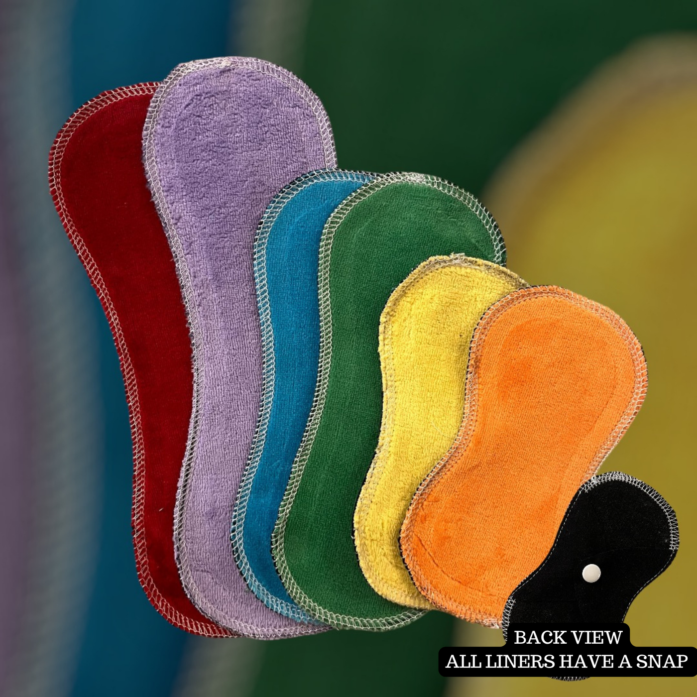 Rainbow Liner Kit - Cotton Velour Topped, Washable Cloth Pad