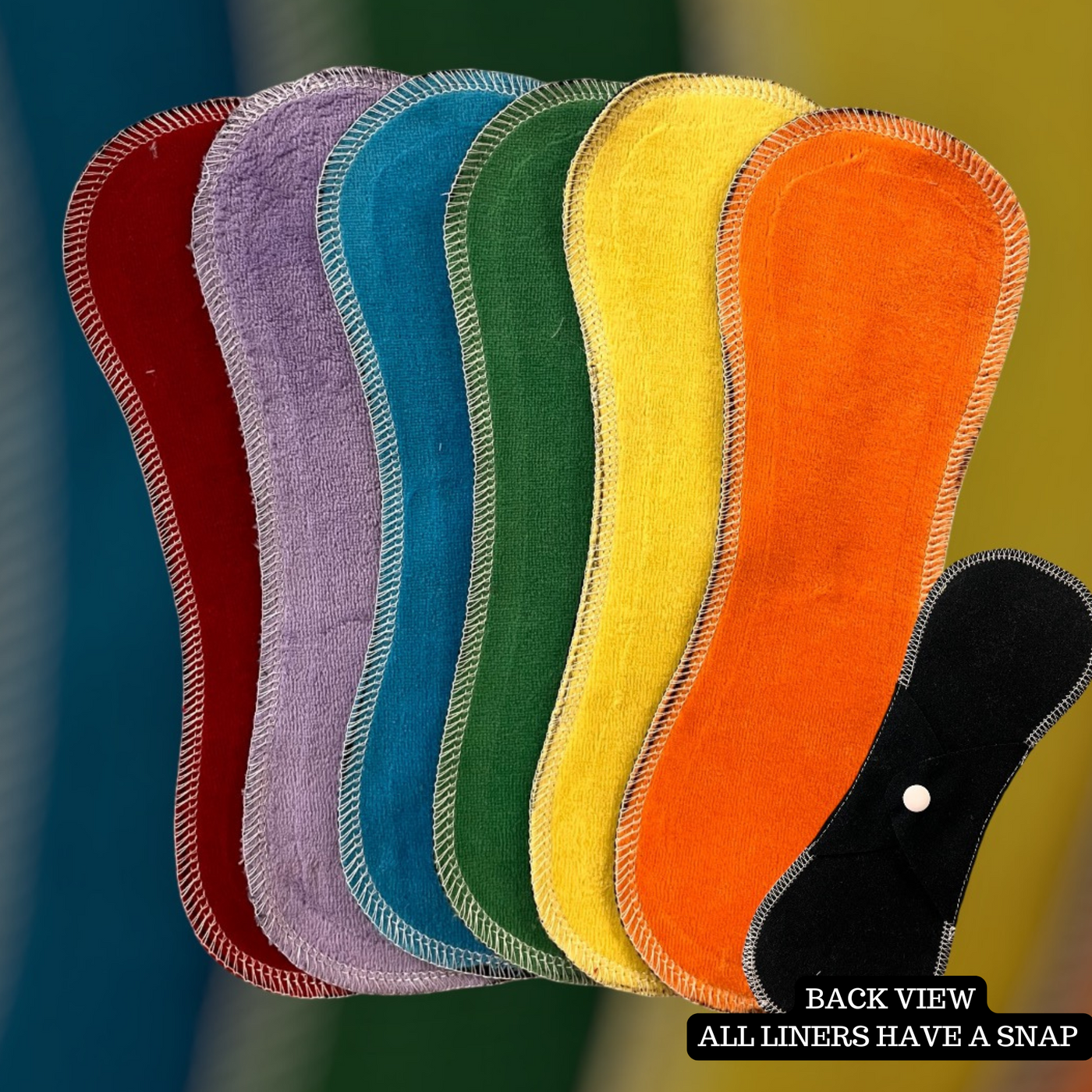 Rainbow Liner Kit - Cotton Velour Topped, Washable Cloth Pad