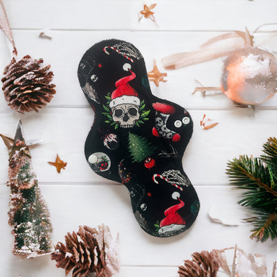 Spooky Christmas - Pique Topped (Diaper Matchies), Washable Cloth Pad- SEVERAL SIZES