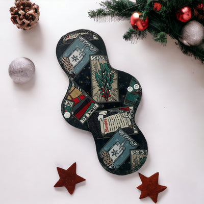 Christmas Tarot - Pique Topped (Diaper Matchies), Washable Cloth Pad- SEVERAL SIZES
