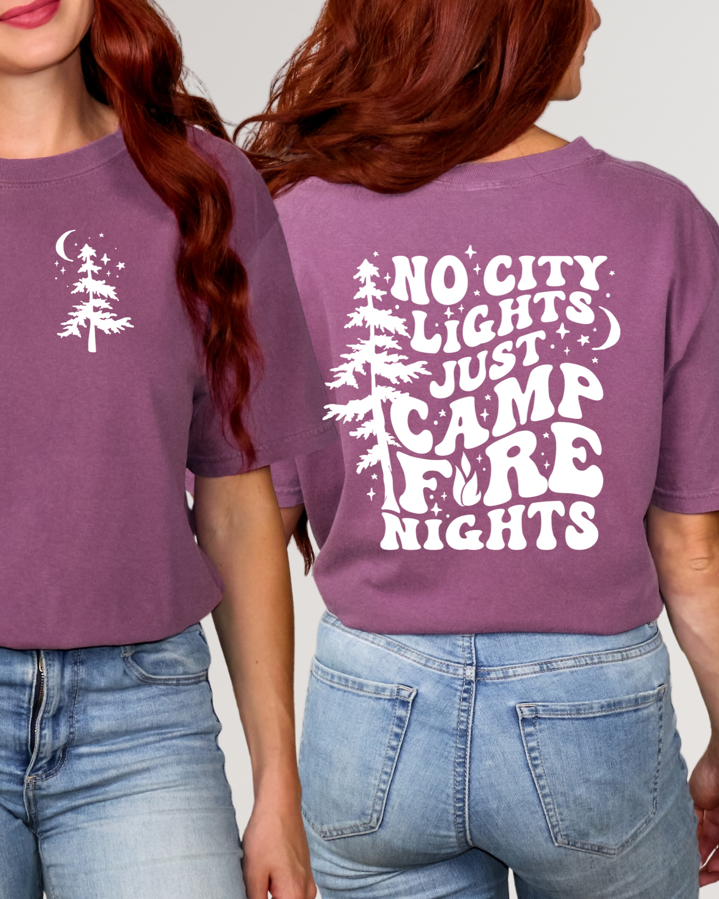 Less City Nights More Campfire Nights Tee- Ready To Ship